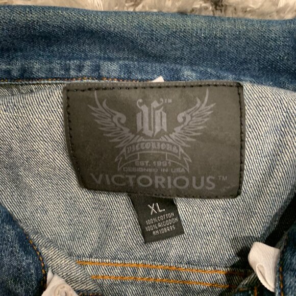 Victorious Women's Jean Vest SZ XL. - Picture 2 of 3